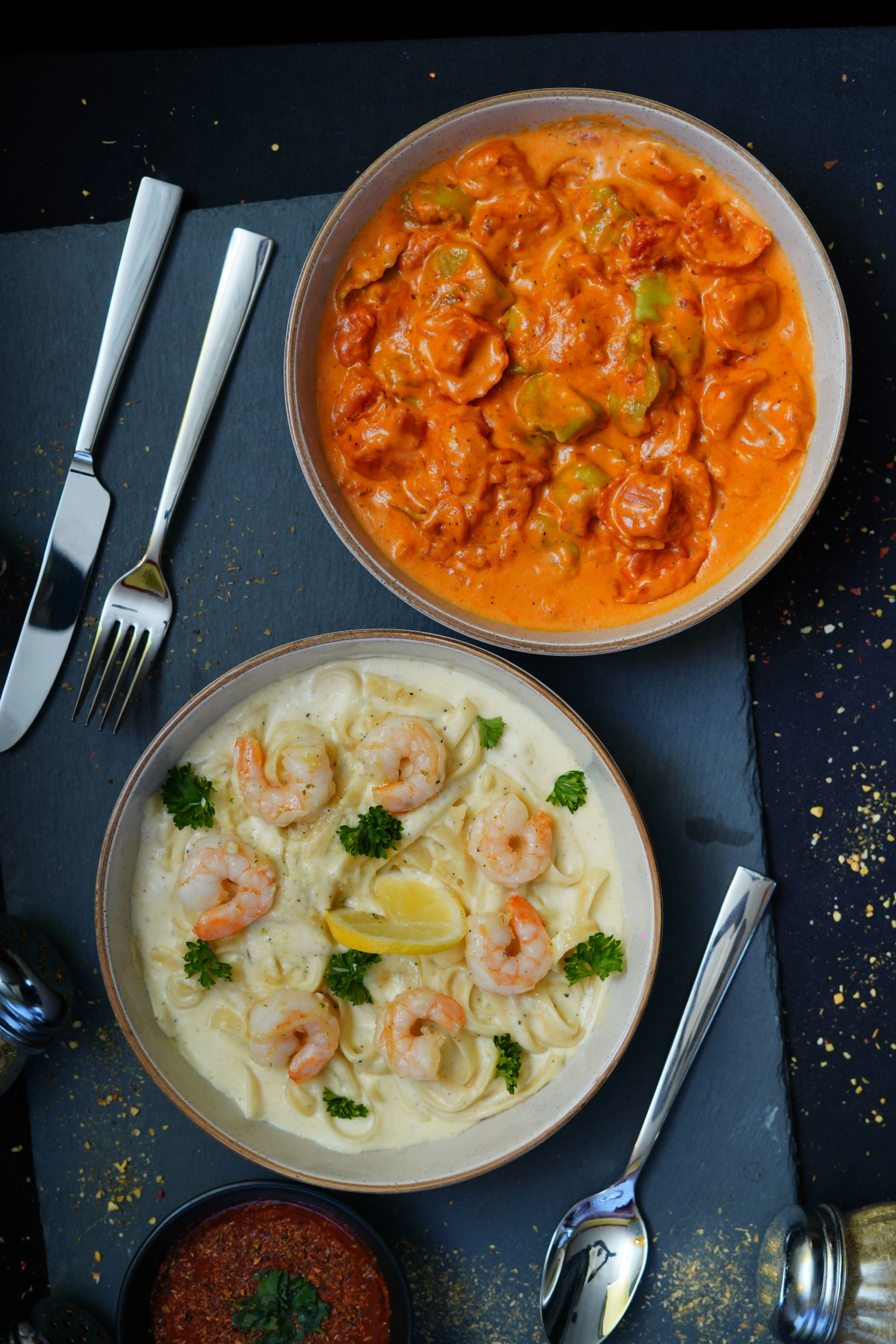 Cozy Italian pasta and pizza delivery favorites from Pizzaberg Cafe Okotoks